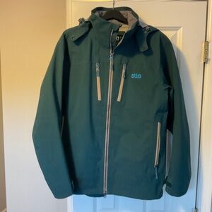 Stio Men's Ski Jacket Teal with Tan Accents